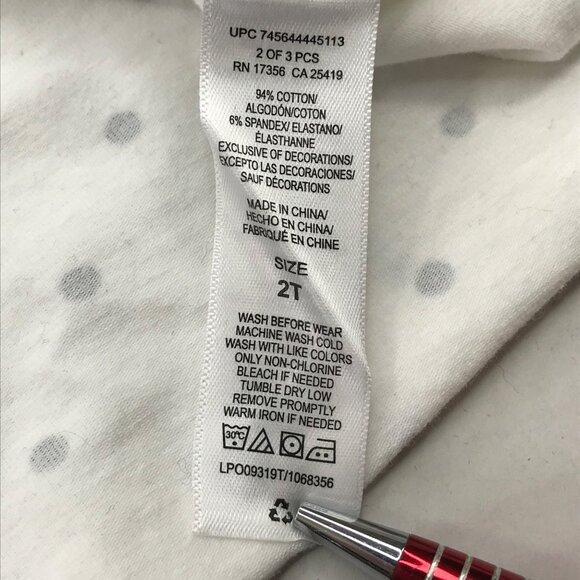 Little Me Girl's Size 2T Dress White Black From a 3 Piece Set New - Picture 6 of 13